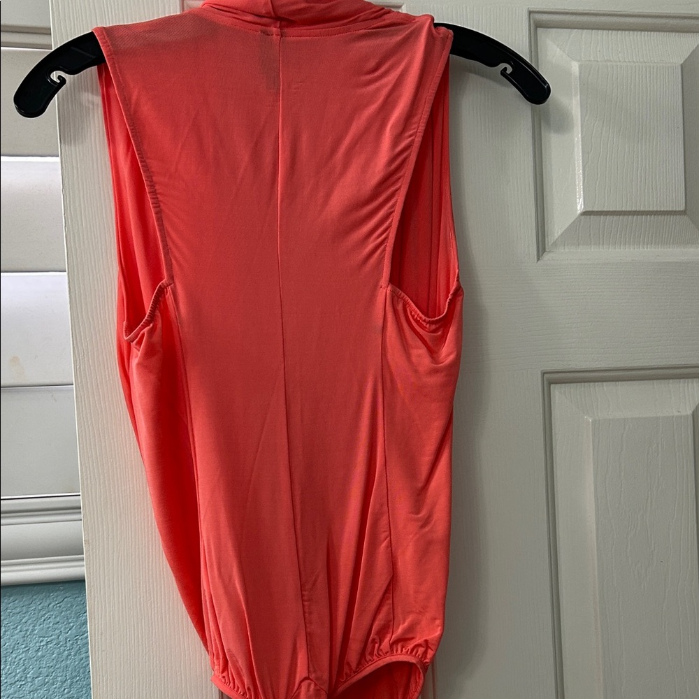 Marciano Coral Draped Sleeveless Bodysuit Top - Picture 2 of 8
